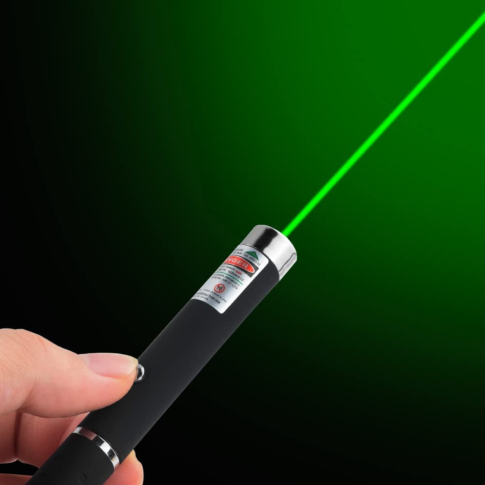 Caneta Laser Verde Preto Forte Luz Visível Feixe De 3 Cores Poderosa Ponteiro Militar Portátil